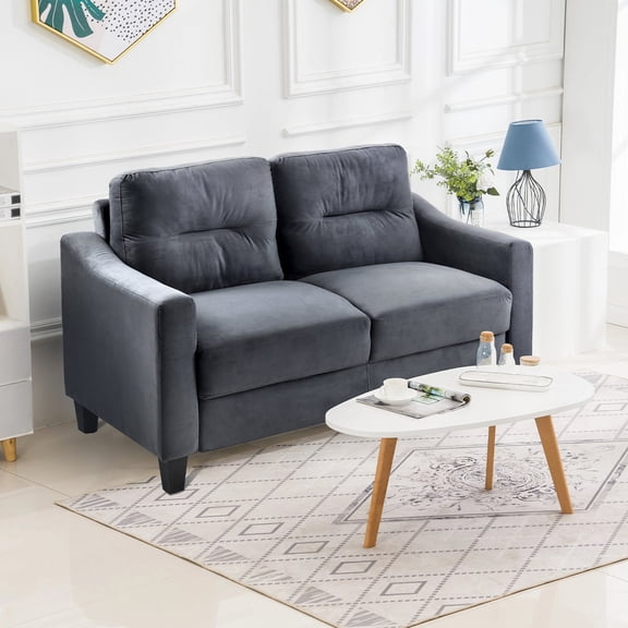 Velvet 2-Seat with Iron Pieces - Body-Contouring Design - Bedroom Comfort - Reliable and Stylish