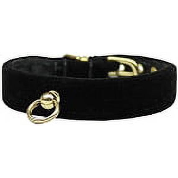 Mirage Pet Velvet #70 Dog Collar Black Size 12