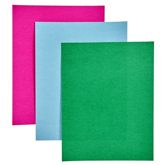 Hello Hobby Velvet Brights Craft Paper Pad 8.5x11 Inches - Assorted Colors, 50 Sheets