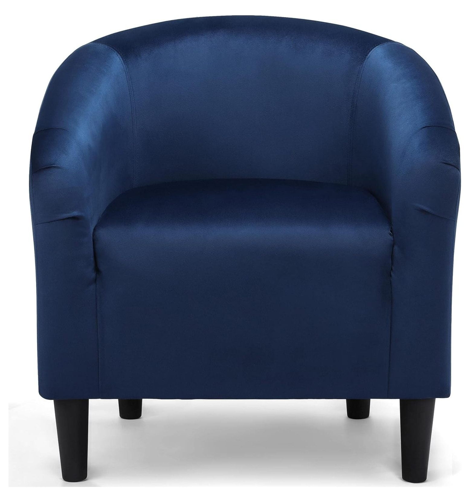 Velvet Accent Chair, Modern Club Chair Upholstered Armchair with Solid ...