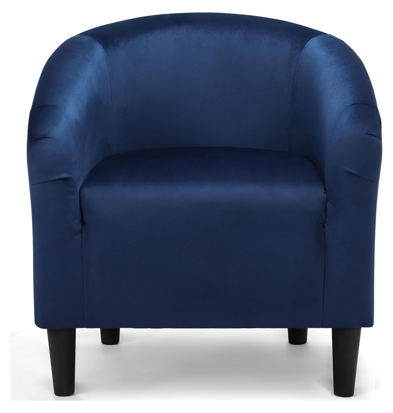 Velvet Accent Chair, Modern Club Chair Upholstered Armchair with Solid ...