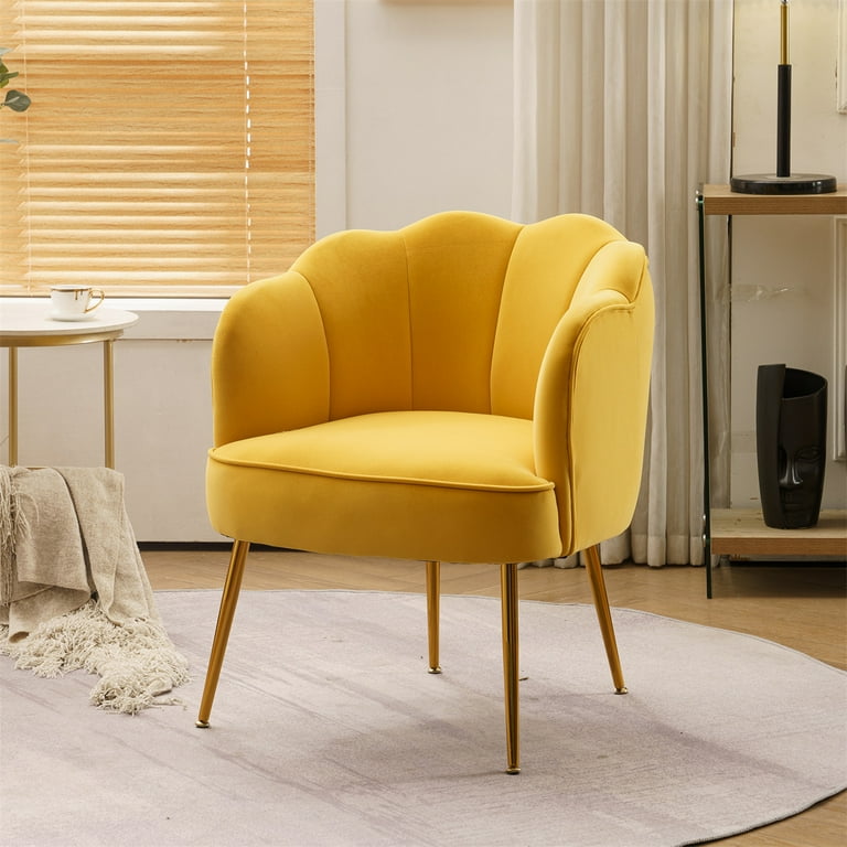 Yellow online scalloped chair
