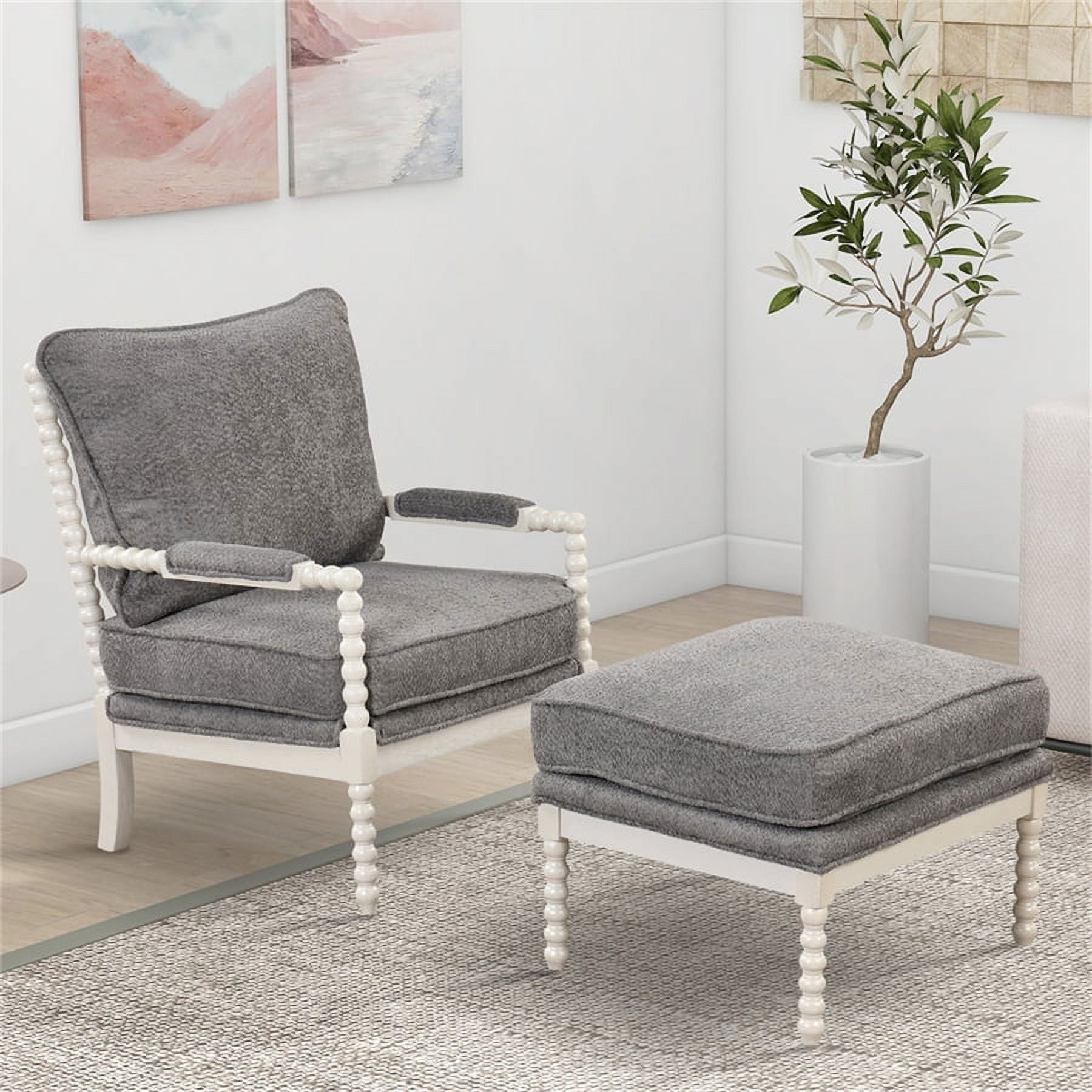 Spindle arm accent chair cheap