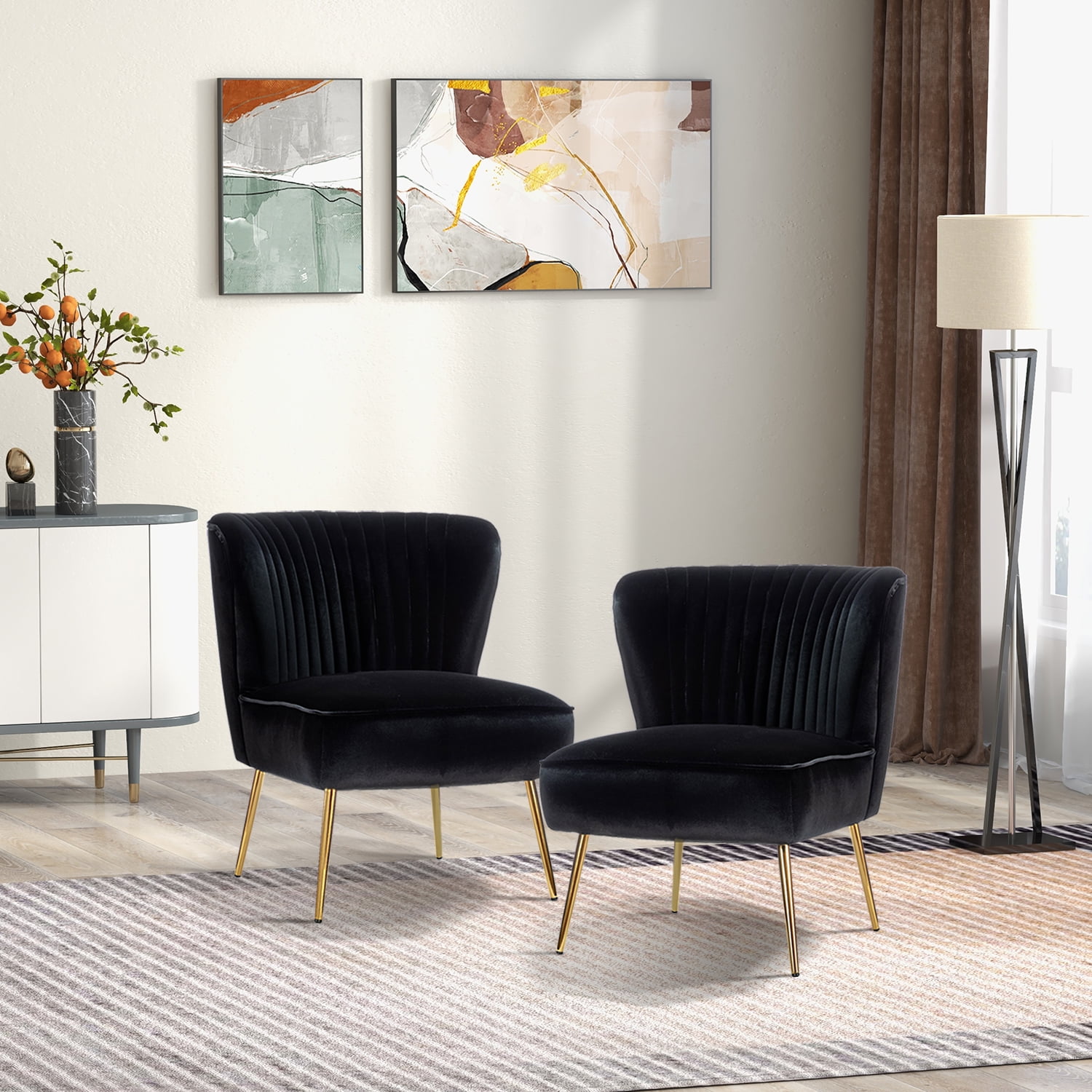 Velvet gold 2024 accent chair