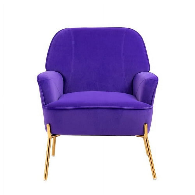 Velvet Accent Chair Upholstered Living Room Chair Modern Reception