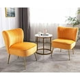 Velvet Accent Chairs Upholstered Side Chairs MidCentury Modern Slipper