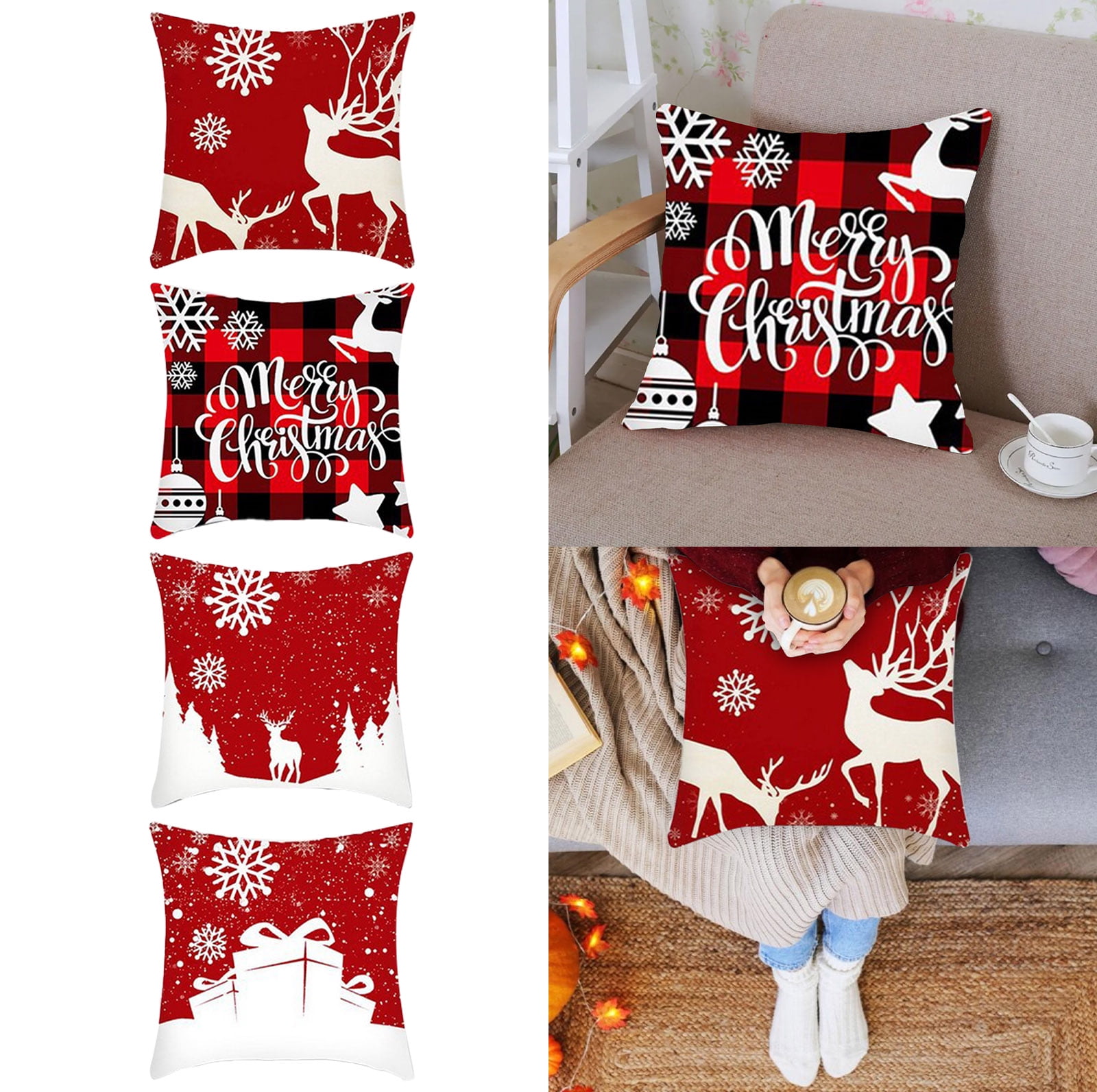 Velvet And Cotton Canvas Decorative Throw Pillow Cover Beige And White