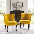 thumbnail image 1 of 14Karat Home Wingback Chair, Yellow, 1 of 8