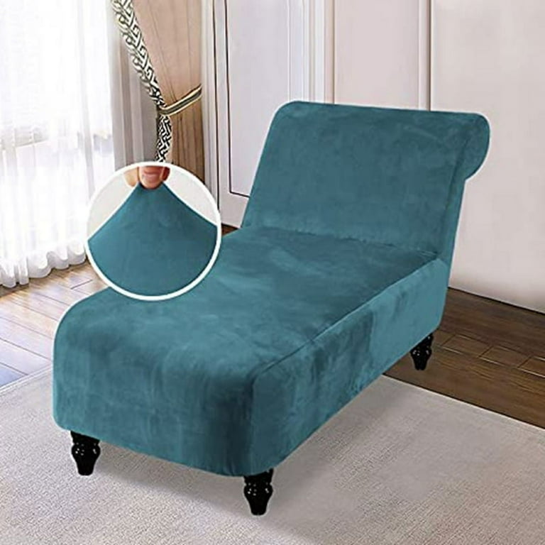 Velvet Armless Chaise Slipcover Chaise Lounge Cover Furniture