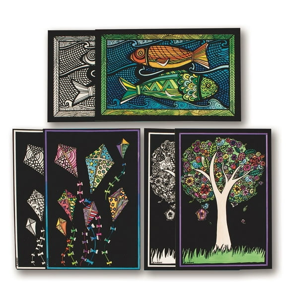 Velvet Art 3-D Posters II, 12" x 18", 3 Designs (Pack of 30)