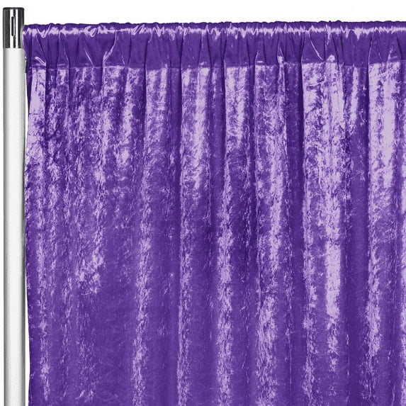 Velvet Backdrop Curtain Drape Panel 14Ft H X 52" W(1 Panel Only) - Purple Photo Backdrop for Wedding, Tradeshow, Showroom, Birthday Party, Theater Stage Decoration