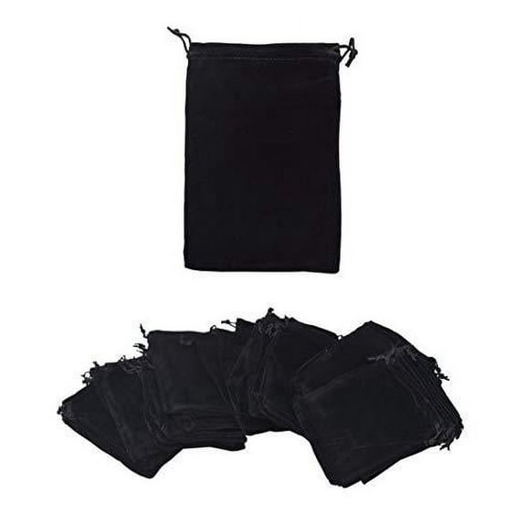 Velvet Bags with Drawstring for Jewelry, Gifts, Packaging; Cloth Plain Pouches by Mandala Crafts