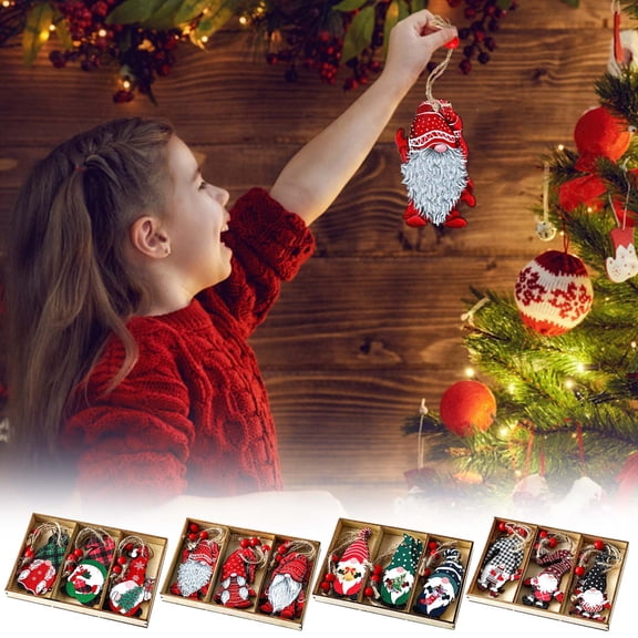 Velvet Ball Ornaments, 2D Decoration Festive Santa Claus Acrylic Hanging Ornament Suitable For Home And Christmas Gift Dec B One Size