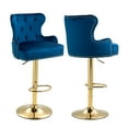 thumbnail image 1 of VIOLHEDO 2 Set Velvet Swivel Bar Stool with Adjustable Height and Comfortable Cushioned Seat, 1 of 6