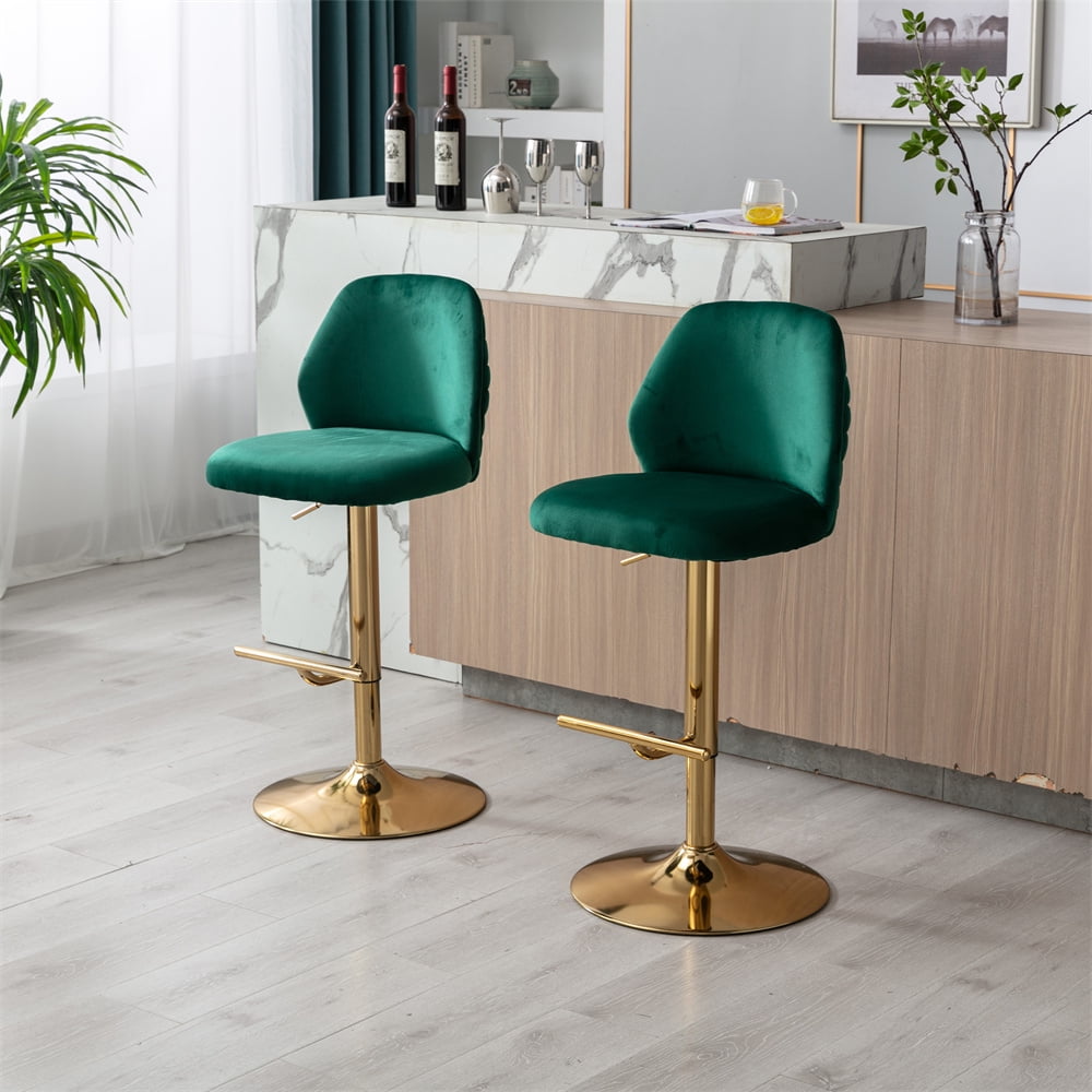 Tufted adjustable clearance bar stool