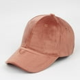 thumbnail image 1 of Velvet Baseball Cap for Women and Men, Unstructured Plain Dad Hat, Soft Crushed Curved Brim Cap, Lightweight Wrinkle Resistant Sports Hat for Casual Streetwear and All Seasons-Pink, 1 of 3