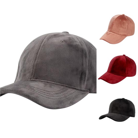 Velvet Baseball Cap for Women Men Crushed Plain Dad Hat Sports Cap Hop Hats Unstructured 1 Hat Db Hat One Size