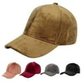 thumbnail image 1 of Velvet Baseball Cap for Women Men Crushed Plain Dad Hat Unstructured Fit, 1 of 4