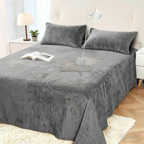 Velvet Bed Cover, Waterproof Sheet Cover, Waterproof Pet Blanket, Breathable, Luxurious Ultra Soft Cozy Warm, Suitable for All Seasons, Protects Sofa Bed