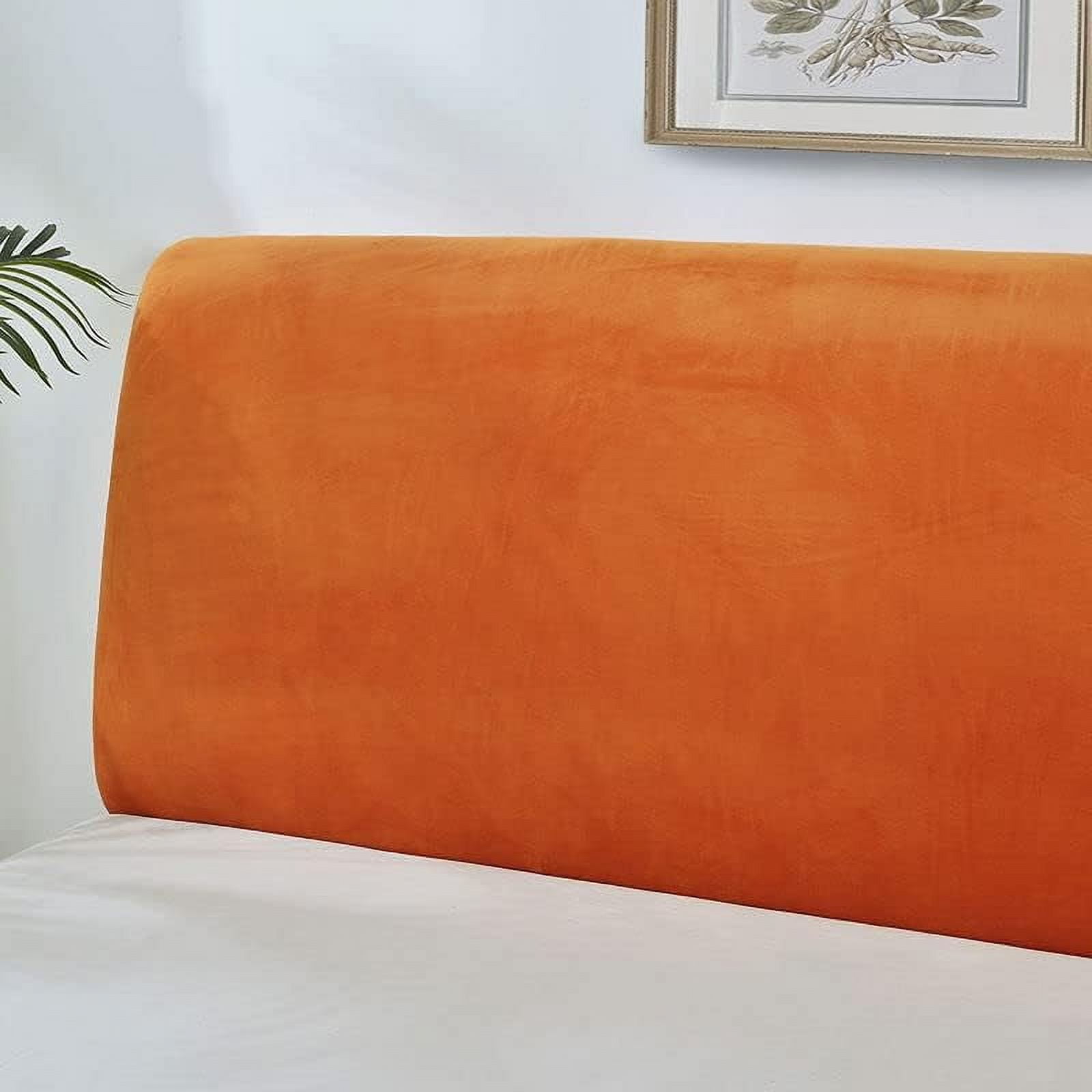 Velvet Bed Headboard Slipcover Full Queen California King, Stretch Bed ...