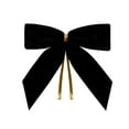 thumbnail image 1 of Velvet Bow Christmas Tree Decorations Pendant Christmas Atmosphere Dress Up Props, 3.5" Christmas Tree Topper Bow Holiday Party Decor Black, 1 of 10