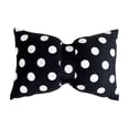 thumbnail image 1 of Velvet Bow Lumbar Throw Pillow 50x33cm – Polka Dot Decorative Cushion for Couch, Bed or Sofa, Soft Rectangular Pillow for Living Room and Nursery Decor, 1 of 6