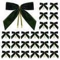 thumbnail image 1 of Velvet Bows, 3.5*3.5-Inch, 24-Piece,Christmas Wreath Bows, Christmas Velvet Bows Rustic Crafts Gift Bows Vintage Velvet Ribbon Bows for Xmas Home Decor Wedding Outdoor Indoor, 1 of 7