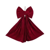 Velvet Bows for Christmas Tree - 34 Inch Vintage Velvet Ribbon Christmas Bows for Xmas Tree Topper Bow Ornaments for Garland Wreath Bows Decor Big Size Bows