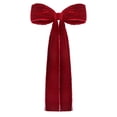 thumbnail image 1 of Velvet Bows for Christmas Tree,Christmas Ribbon Bows for Wreaths,Garlands,Swags,Staircase,Fireplace&Door Decor,Rustic Tree Topper Bow for Indoor Outdoor Xmas Holiday Decorations (8.66x17.7 Inches), 1 of 4
