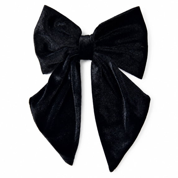 Velvet Bows Hair Clip Ribbon Accessories Bow for Women With Updo, Elegant Design Wedding Hair Accessory,Black
