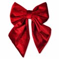thumbnail image 1 of Velvet Bows Hair Clip Ribbon Accessories Bow for Women With Updo, Elegant Design Wedding Hair Accessory,Wine, 1 of 3