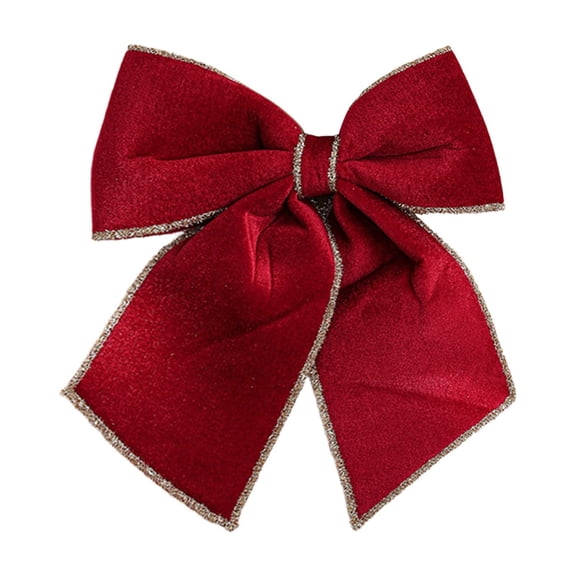 Velvet Bows for Wreath, Christmas Tree Hanging Bows Small Craft Wreath Decorative Bow for Home Door Tree Christmas Party Supplies (Wine)