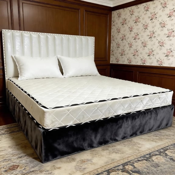 Velvet Box Spring Cover Queen King Size, Stretch Bed Frame Cover Wrap Around Elastic 3 Sides Bed Skirt Alternative Boxspring Cover (Velvet, Black,W:79" x L:79'')