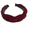 thumbnail image 1 of Velvet Braided Headband Women Hair Hoop, Stretchy Comfortable Non-Slip Hair Accessories, 1 of 5