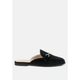 thumbnail image 1 of Velvet Buckled Flat Mules, 1 of 10