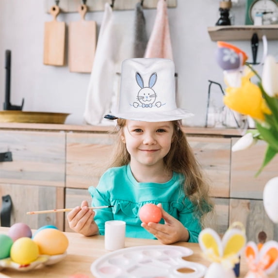 Velvet Bunny Ear Hat Easter Hat Bucket Hat Easter Bunny Decoration Hat Party Headdress Clothing Accessories