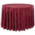 thumbnail image 1 of Velvet Burgundy Tablecloth for Party | 100% Polyester - Washable Fabric - Wrinkle Resistant | Maroon Table Cover for Weddings, Holiday, Christmas and More - 108”, 1 of 5