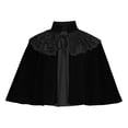 thumbnail image 1 of Velvet Cape Short Lace Shawl Cloak for Women, Ren Fairy Witch Vampire Bride Cosplay for Wedding Party, 1 of 7