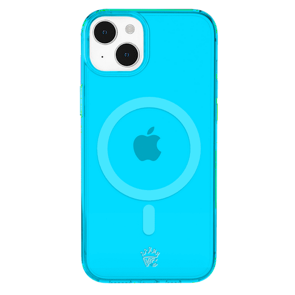 VELVET CAVIAR Neon Blue iPhone 14 Case - Compatible with MagSafe - Clear Protective Phone Cases