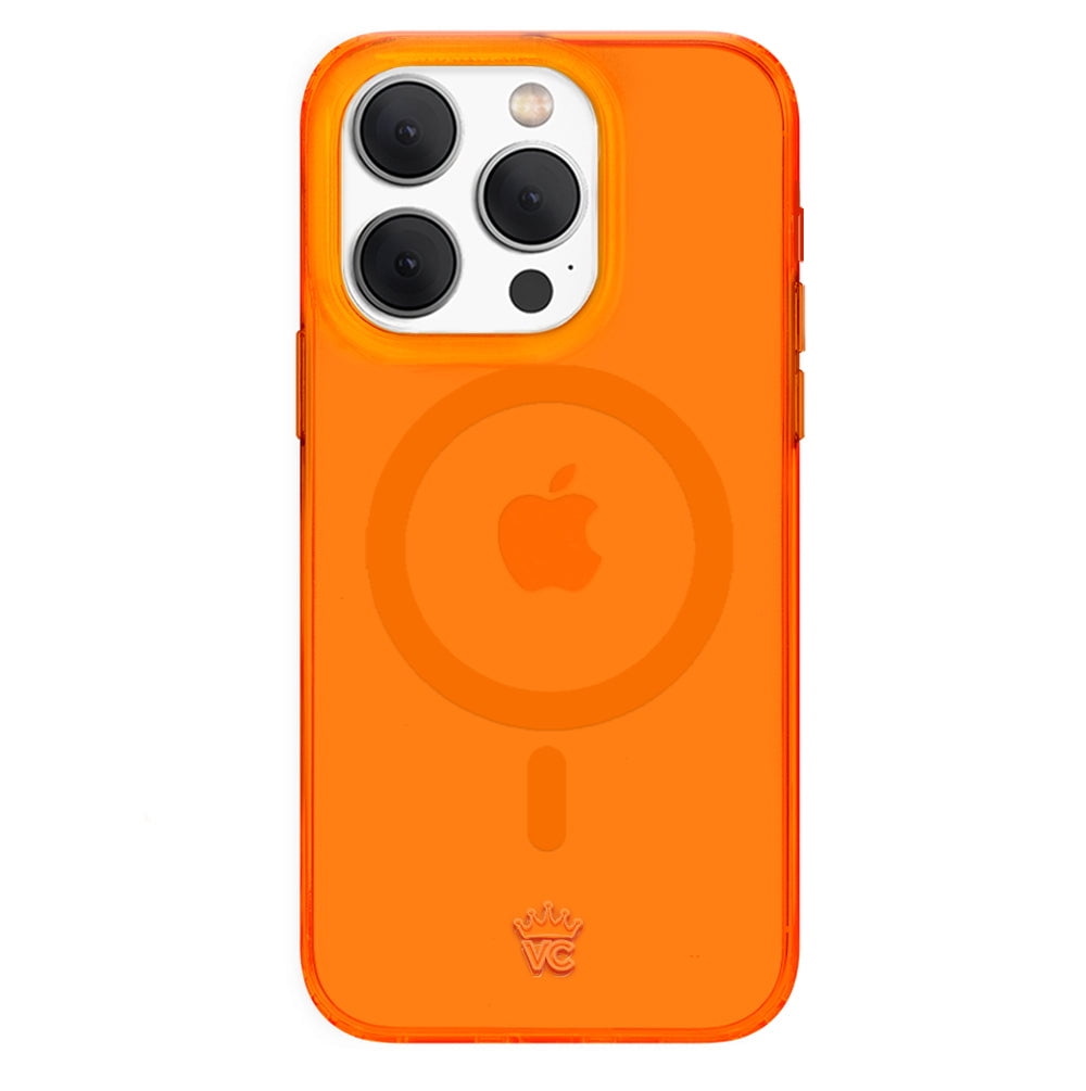 VELVET CAVIAR Neon Orange iPhone 15 Pro Case - Compatible with MagSafe - Clear Protective Phone Cases