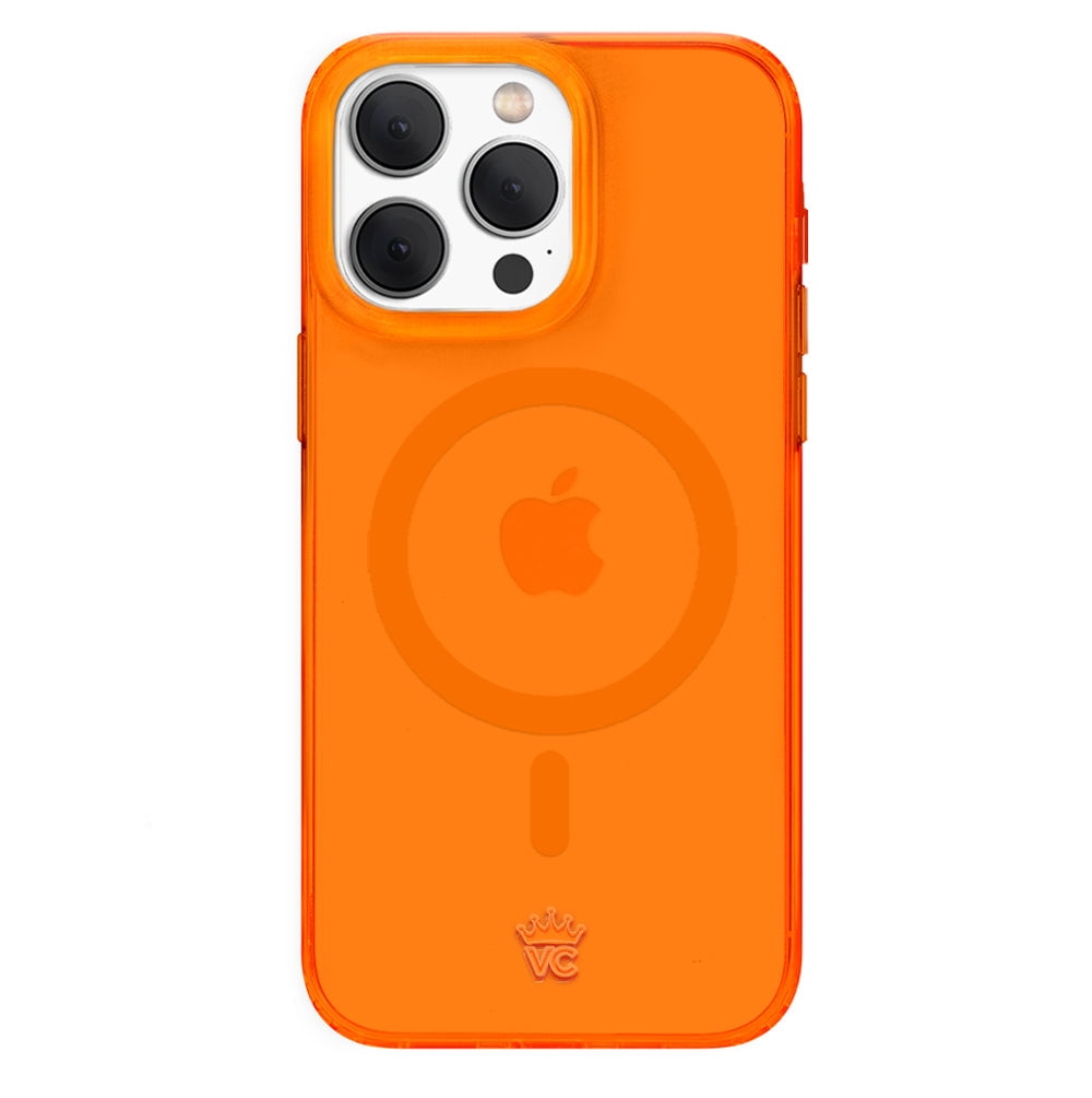 Velvet Caviar Neon Orange iPhone 15 Pro Max Case - Compatible with MagSafe - Clear Protective Phone Cases