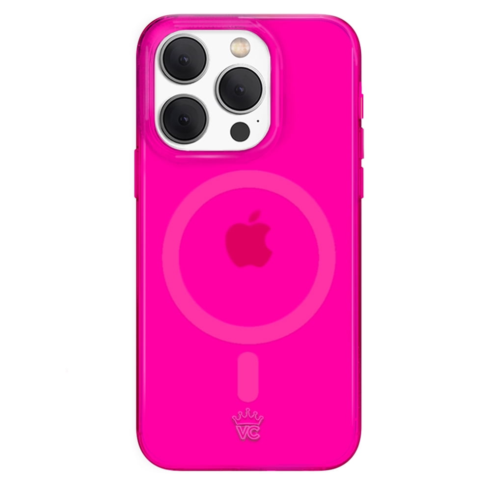 VELVET CAVIAR Neon Pink iPhone 15 Pro Case - Compatible with MagSafe - Cute Clear Protective Phone Cases for Women