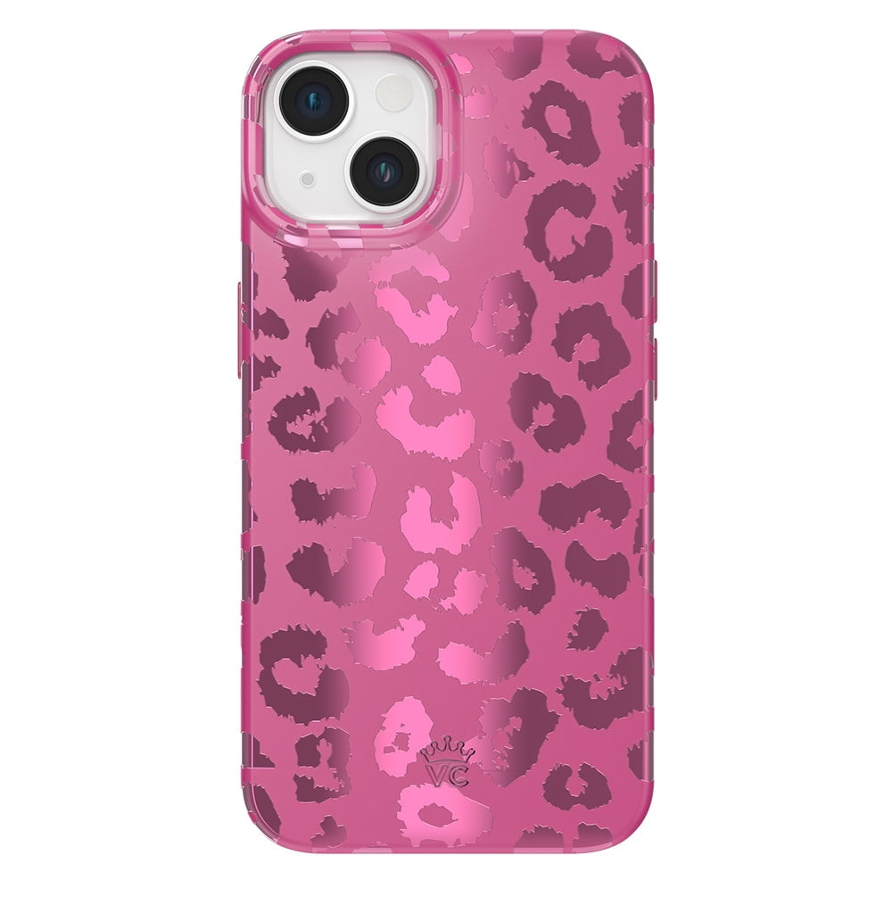 Velvet Caviar for iPhone 14 Case Compatible with MagSafe - Cute Protective Phone Cases for Women - Metallic Pink Ruby Leopard Cheetah Print