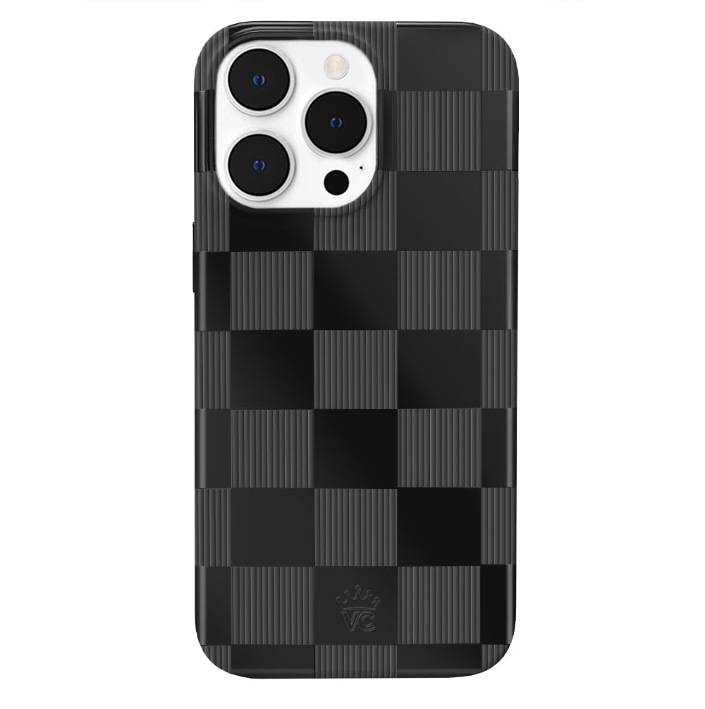 Velvet Caviar iPhone 12 / iPhone 12 Pro Case Black Checkered - MagSafe Compatible - Cute Protective Cases for Women for Women - Black Grey Checkerboard