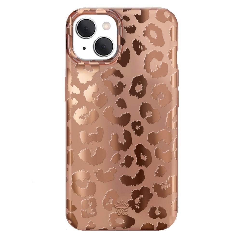 Velvet Caviar iPhone 15 Case MagSafe Compatible - Cute Protective Phone Cases for Women - Bronze Chrome Leopard