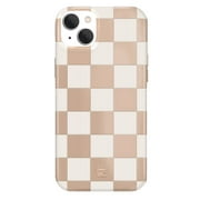 Velvet Caviar iPhone 15 Case MagSafe Compatible - Cute Protective Phone Cases for Women - Nude Checkered