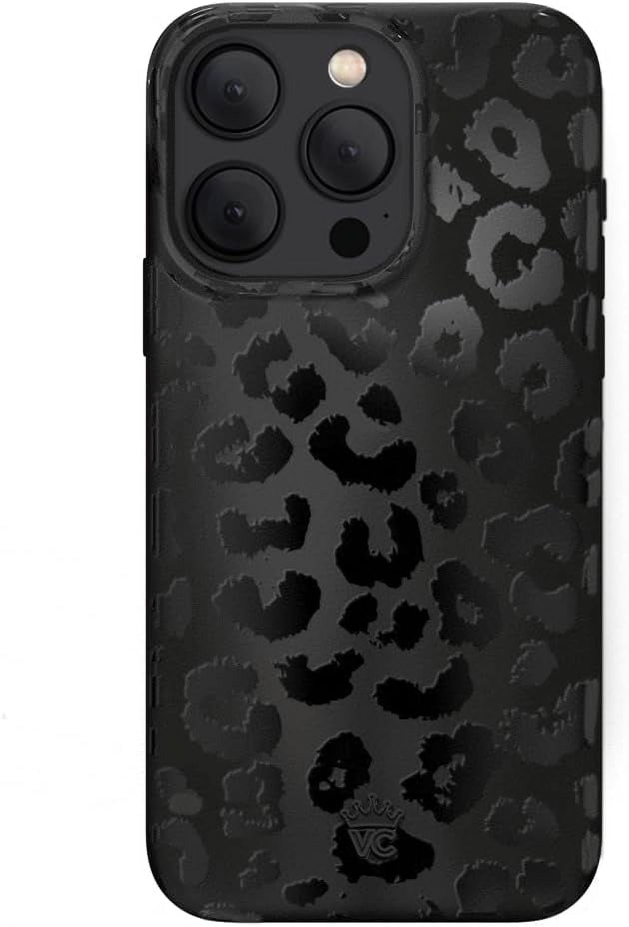 Velvet Caviar iPhone 15 Pro Case Leopard - MagSafe Compatible - Cute Protective Phone Cases for Women - Black Cheetah Print