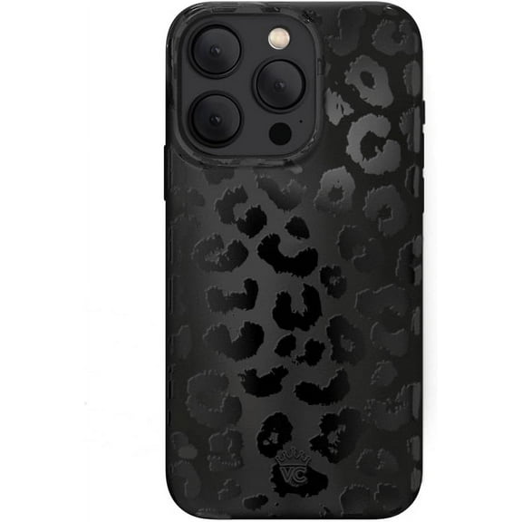 Velvet Caviar iPhone 15 Pro Case Leopard - MagSafe Compatible - Cute Protective Phone Cases for Women - Black Cheetah Print