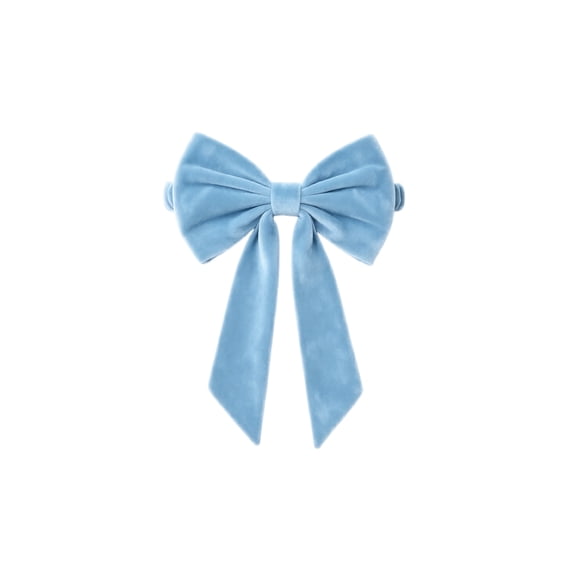 Velvet Chair Back Bows, Stretchable Pre-Tied Chair Sashes, Elegant Decorative Ribbon Ties for Christmas, Wedding, Banquet, Birthday Party & Dining Room Decor, Blue