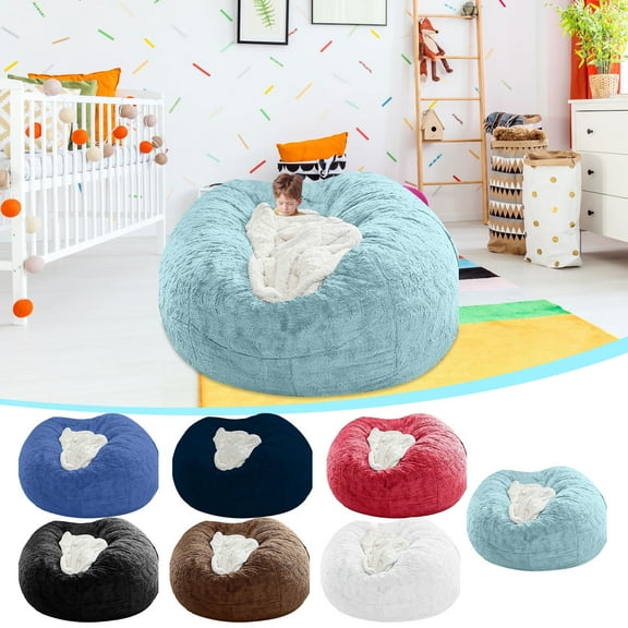 Velvet Chair Cover under 5! CQCYD Chair Cover Large Circular Soft Fluffy, Comfortable Velvet Sofa Cover for Living Room, ONLY Cover NO FILLER Home Decor